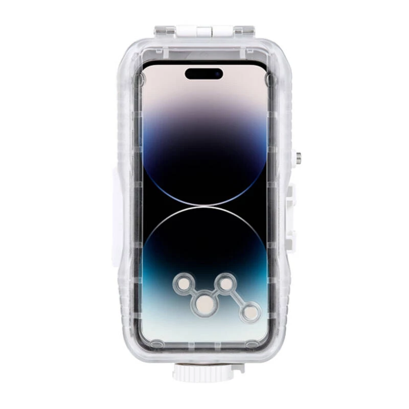 Capa impermeável de plástico PULUZ para iPhone 15 Plus/15 Pro Max/14 Plus/14 Pro Max/13 Pro Max/12 Pro Max/11 Pro Max (branco)