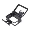 Puluz capa de proteção para DJI Osmo Action - estrutura PC preta com suporte para sapata fria, fecho de libertação rápida