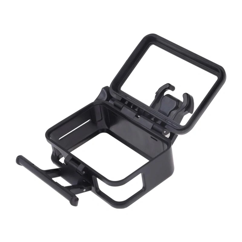 Puluz capa de proteção para DJI Osmo Action - estrutura PC preta com suporte para sapata fria, fecho de libertação rápida