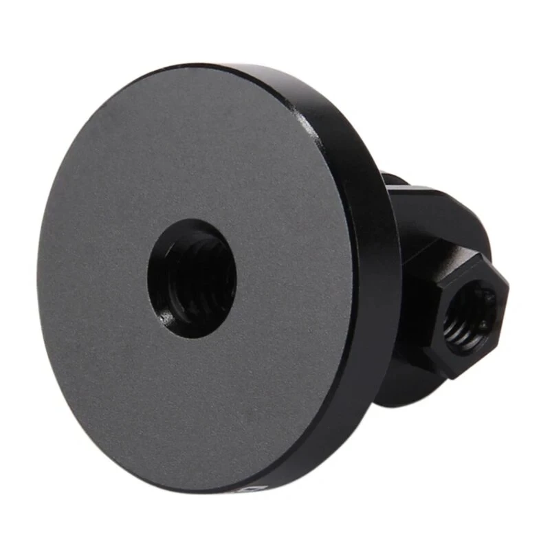Adaptador de suporte para action camera PULUZ PU145B em liga de alumínio CNC com rosca de tripé de 1/4 polegada, preto