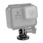 Adaptador de suporte para action camera PULUZ PU145B em liga de alumínio CNC com rosca de tripé de 1/4 polegada, preto