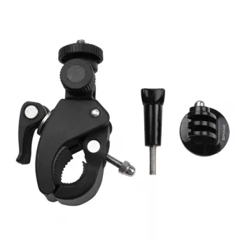 PULUZ PU177B Suporte de guiador para action cams, ajustável 360°, rosca de tripé (Preto)