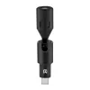 PULUZ PU425 Microfone Lavalier USB-C com cabo de 1,5 m, omnidirecional, Plug-and-Play