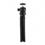 PULUZ PU435 Mini Tripé Octopus Tripé Flexível Dobrável com Cabeça Esférica 360° e Suporte para Telemóvel para Smartphones, Câmaras Compactas, Câmaras de Ação, Pequenas Câmaras sem Espelho, Carga Máx. 1,2 kg, Preto