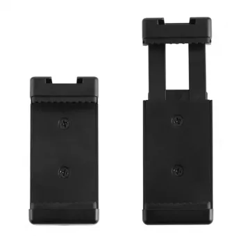 Suporte de tripé para smartphone PULUZ PU448B, fixação por mola com rosca de 1/4 polegada-20, adequado para smartphones de 55-85 mm, ABS preto