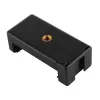 Suporte de tripé para smartphone PULUZ PU448B, fixação por mola com rosca de 1/4 polegada-20, adequado para smartphones de 55-85 mm, ABS preto