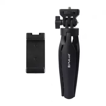 PULUZ PU600B Tripé de mesa (preto) - tripé compacto com cabeça de esfera para smartphones e câmaras