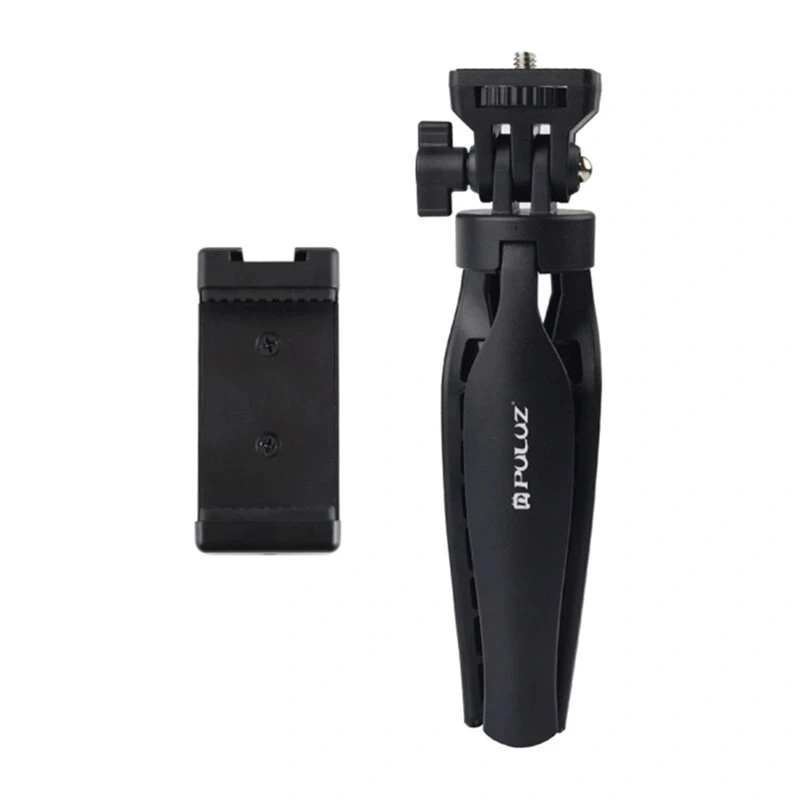 PULUZ PU600B Tripé de mesa (preto) - tripé compacto com cabeça de esfera para smartphones e câmaras