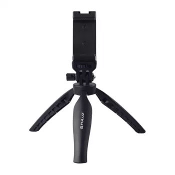PULUZ PU600B Tripé de mesa (preto) - tripé compacto com cabeça de esfera para smartphones e câmaras