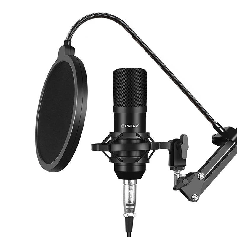 PULUZ PU612B microfone de condensador para estúdio e broadcast