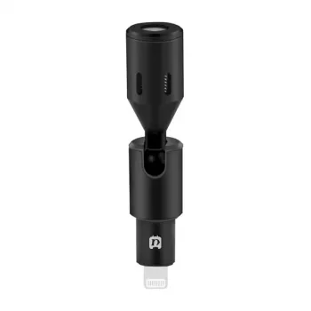 Microfone condensador PULUZ PU615B Lightning com padrão omnidirecional para dispositivos iOS