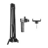 PULUZ PU650B Suporte de live streaming com suporte para telemóvel (preto) – Suporte de mesa com anel de luz LED de 16 cm