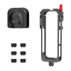 Cage de proteção em liga de alumínio PULUZ PU759B para câmara de ação Insta360 X5 com roscas de 1/4 polegada-20 e encaixe cold shoe