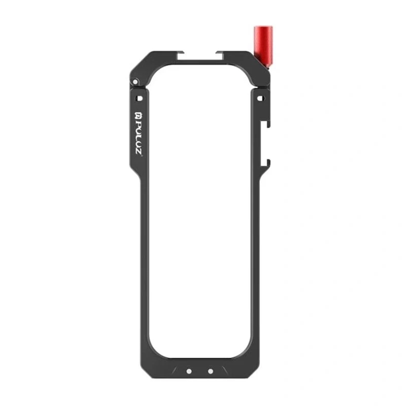 Cage de proteção em liga de alumínio PULUZ PU759B para câmara de ação Insta360 X5 com roscas de 1/4 polegada-20 e encaixe cold shoe