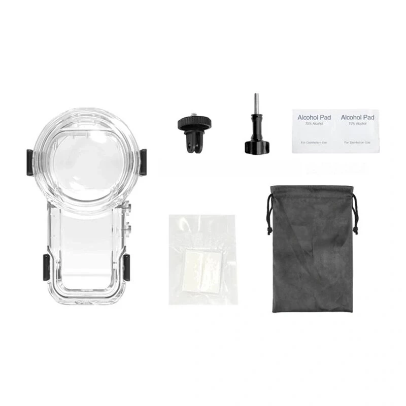 Carcaça à prova de água PULUZ PU760T (60 m) com suporte de fecho rápido para Insta360 X5 (transparente)