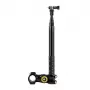 PULUZ PU817 suporte de guiador para bicicletas e motas | parafuso de 1/4 polegadas, cabeça esférica 360°, braçadeira 20-32 mm, para action cams e tripés, preto