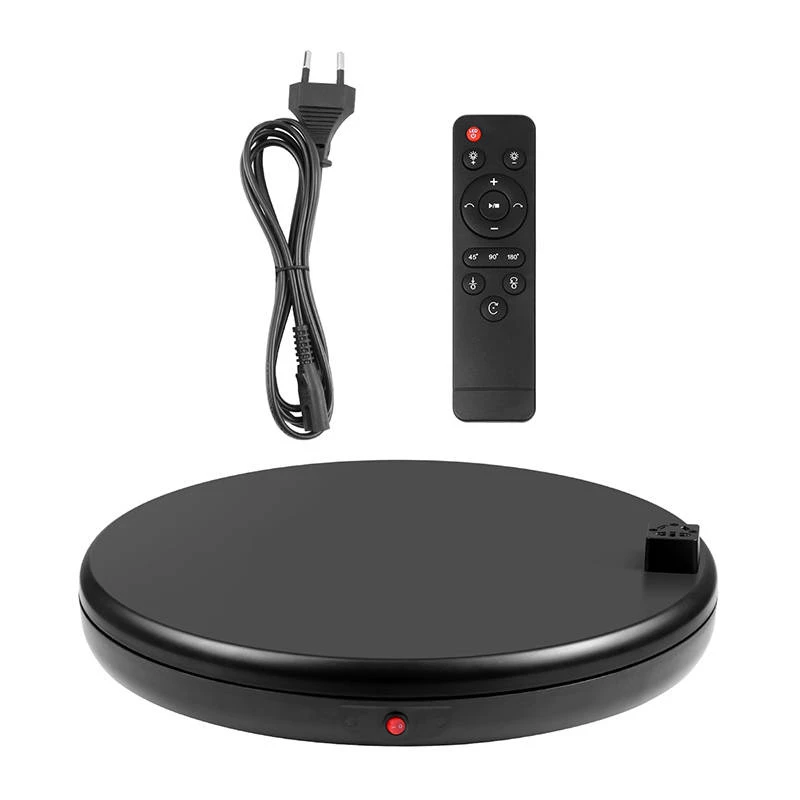 Suporte de exposição rotativo com tomada PULUZ 45 cm (preto)