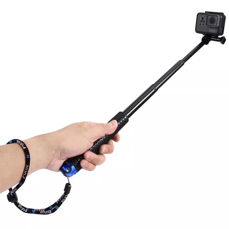 PULUZ Pau de selfie para câmaras de ação (DJI, GoPro, Insta360) - preto