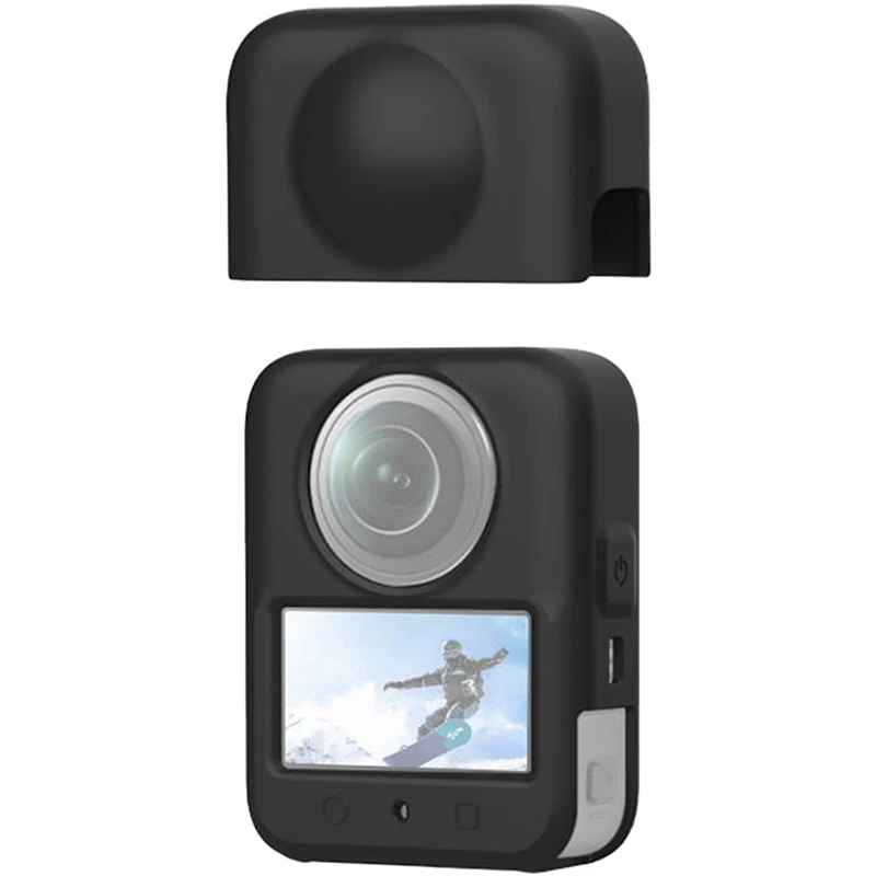 PULUZ PU783B tampa de silicone para lente da DJI Osmo 360, preto