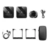 PULUZ microfone lavalier sem fios 2 TX + 1 RX