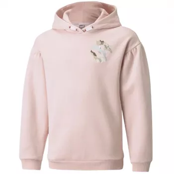 Sweatshirt com capuz PUMA Alpha FL rosa-claro criança 116 cm