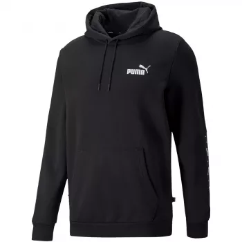 Sweatshirt com capuz PUMA ESS+ Tape FL em fleece para homem preto