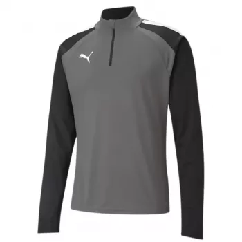 Sweatshirt com fecho de correr 1/4 PUMA teamLIGA homem cinzento-preto