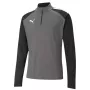 Sweatshirt com fecho de correr 1/4 PUMA teamLIGA homem cinzento-preto