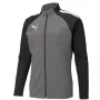 Camisola de treino PUMA teamLIGA homem com fecho de quarto de volta, Medium Grey Heather/Puma Black, tamanho S