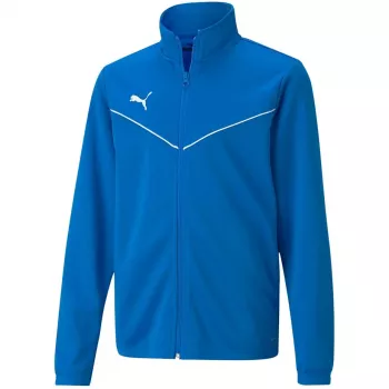 Casaco de treino em poliéster PUMA teamRISE júnior Peacoat/Puma White 164 cm