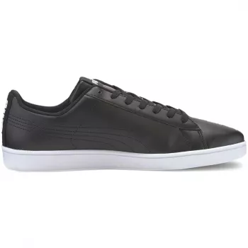 Sneakers PUMA UP para homem, Low-Top, pele sintética preta, palmilha SoftFoam+, sola de borracha não marcante