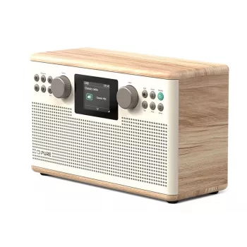 PURE ACOUSTICS Pure Classic H6 rádio digital, DAB+/FM/rádio Internet, Bluetooth, Cotton White/carvalho (UE/Reino Unido)
