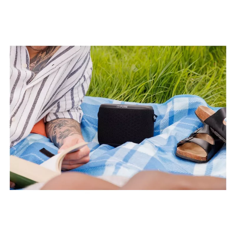 Altifalante Bluetooth Portátil PURE ACOUSTICS Pure Woodland – 10W, impermeável, Rádio FM/DAB+, Preto (253344)