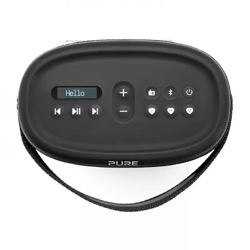 Altifalante Bluetooth Portátil PURE ACOUSTICS Pure Woodland – 10W, impermeável, Rádio FM/DAB+, Preto (253344)