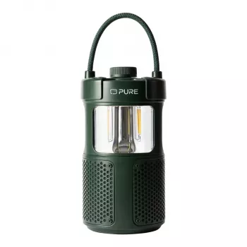 Altifalante exterior impermeável Pure Woodland Glow com lâmpada LED, verde