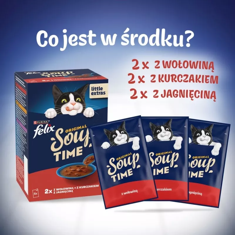 PURINA FELIX Sopa Original Country Flavours 6x48g Comida Húmida para Gatos