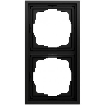 Gira F300 021284 Moldura de cobertura, 2 módulos, System 70, preto mate