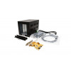 Caixa de expansão externa EXSYS EX-1012 com 4 slots PCI e placa anfitriã PCIe x1