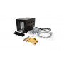 Caixa de expansão externa EXSYS EX-1012 com 4 slots PCI e placa anfitriã PCIe x1