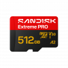 SanDisk Extreme PRO microSDXC 512 GB UHS-I A2 V30, até 250/170 MB/s, SDSQXCJ-512G-GS6MA