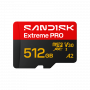 SanDisk Extreme PRO microSDXC 512 GB UHS-I A2 V30, até 250/170 MB/s, SDSQXCJ-512G-GS6MA