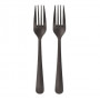 circulware RESBONSIBLES Garfos reutilizáveis, plástico, preto, 10 unidades 96523