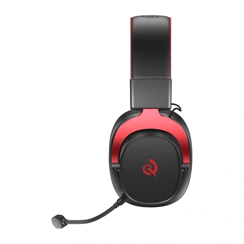 QCY Heroad VT200 Auscultadores gaming, preto e vermelho