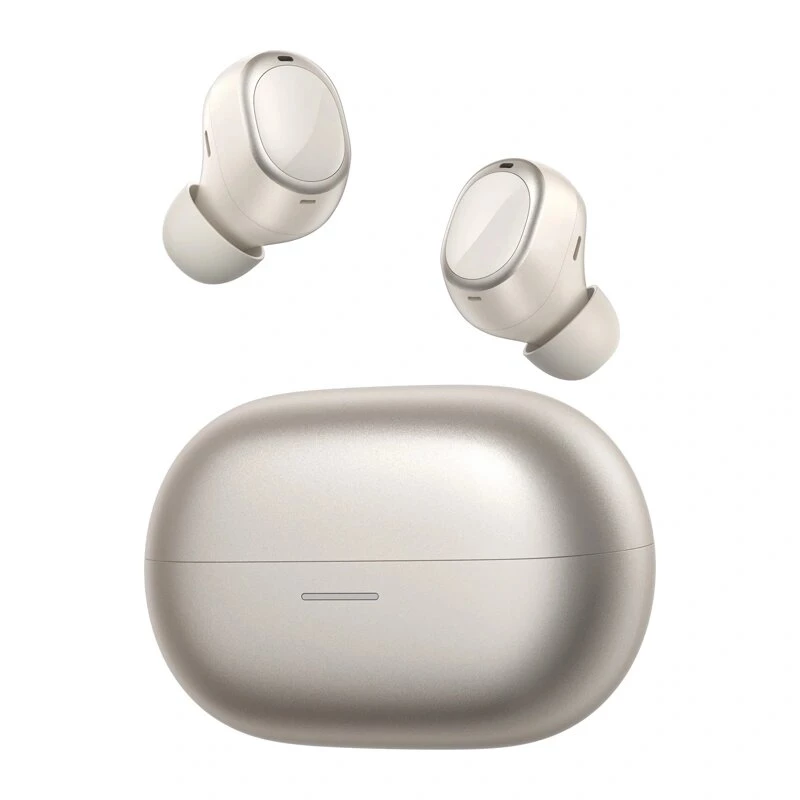 QCY Melobuds A30 auriculares sem fios, ANC adaptativo até 60 dB, Bluetooth 6.0, LDAC, Hi-Res Audio, 50 h de reprodução, 8 microfones, IPX5, dourados