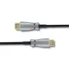 Qoltec 50472 cabo HDMI 20 m, HDMI tipo A, preto/prateado