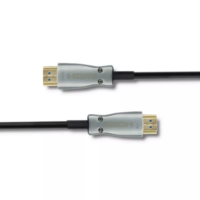 Qoltec 50472 cabo HDMI 20 m, HDMI tipo A, preto/prateado