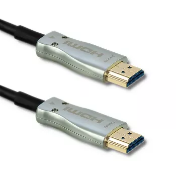 Cabo HDMI Qoltec 50472 20 m, HDMI Type-A, preto/prateado