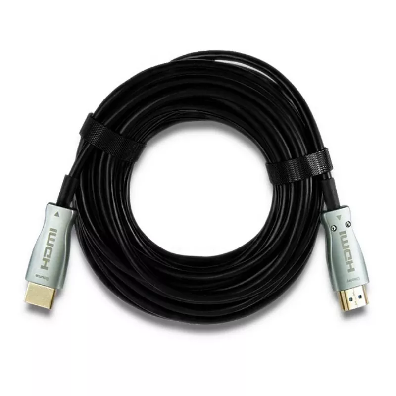 Qoltec 50474 cabo HDMI 30 m, HDMI tipo A, preto/prateado
