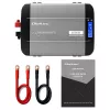 Qoltec Inversor de onda sinusoidal pura 12V para 230V 2000W/4000W com LCD, USB, USB-C, compatível com LiFePO4/GEL/AGM