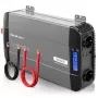 Qoltec Inversor de onda sinusoidal pura 12V para 230V 2500W/5000W com LCD, USB, USB-C, compatível com LiFePO4/GEL/AGM